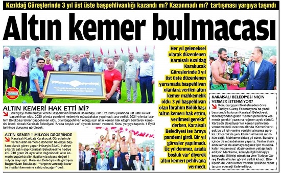 Özcan Aladağ, “Altın Kemer Nerede?”