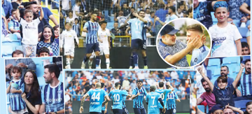 Hem tribünde hem sahada… Adana Demirspor coşkusu