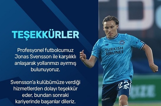 Adana Demirspor’da Svensson ile Anlaşılarak Yollar Ayrıldı