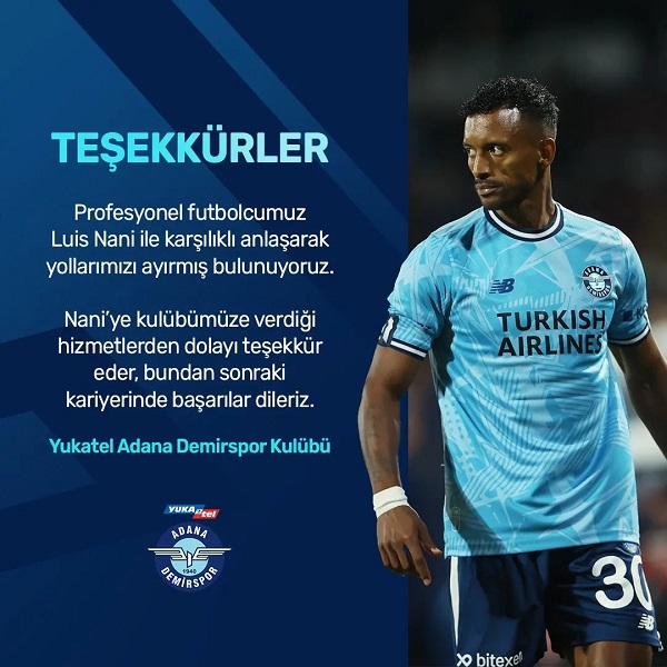 Luis Nani ile Yollar Ayrıldı