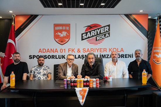 Adana 01 FK ile Oğuz İçecek’in güçlü markası Sarıyer Kola arasında sponsorluk anlaşması imzalandı