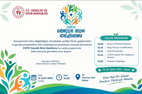 Cop31 Gençlik İklim Ideathonu Adana’da!